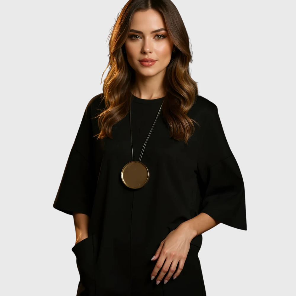 Elegant short-sleeved jumpsuit